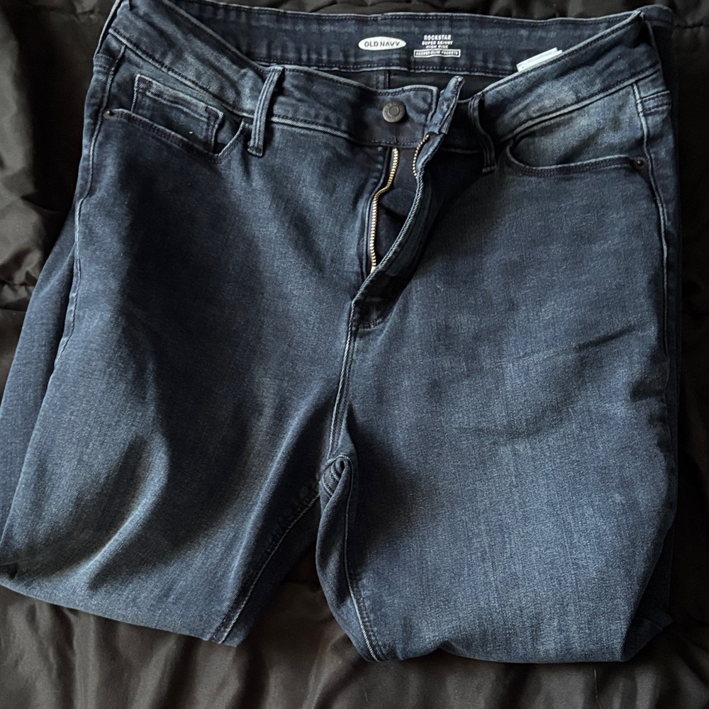 Old Navy Women's High Rise Dark Blue Jeans